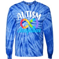 Autism Awareness Acceptance Rainbow Infinity Red Instead Cute Gift Tie-Dye Long Sleeve Shirt