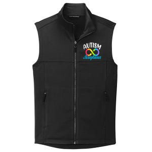 Autism Awareness Acceptance Rainbow Infinity Red Instead Cute Gift Collective Smooth Fleece Vest