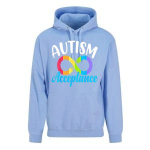 Autism Awareness Acceptance Rainbow Infinity Red Instead Cute Gift Unisex Surf Hoodie