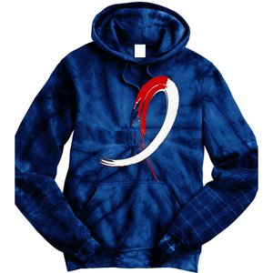 Aplastic Anemia Awareness Red White Graffiti Ribbon Tie Dye Hoodie