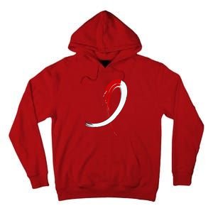 Aplastic Anemia Awareness Red White Graffiti Ribbon Tall Hoodie