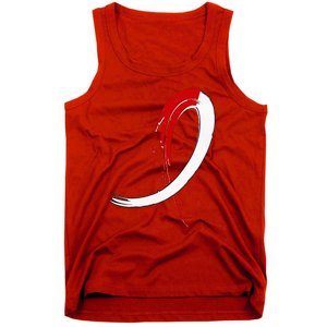 Aplastic Anemia Awareness Red White Graffiti Ribbon Tank Top