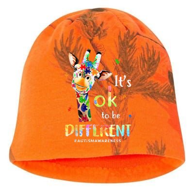 Autism Awareness Acceptance Its Ok To Be Different Kati - Camo Knit Beanie