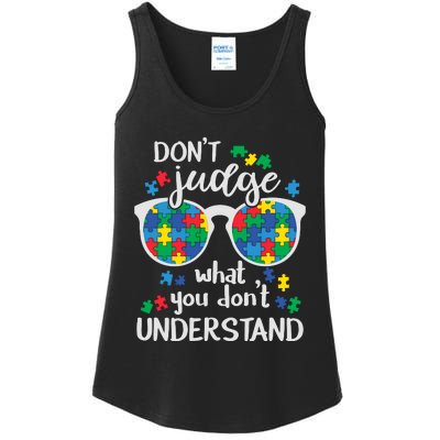 Autism Awareness Autistic Glasses Ladies Essential Tank