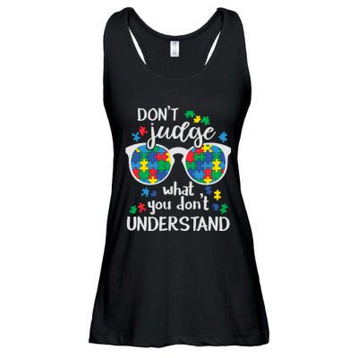 Autism Awareness Autistic Glasses Ladies Essential Flowy Tank