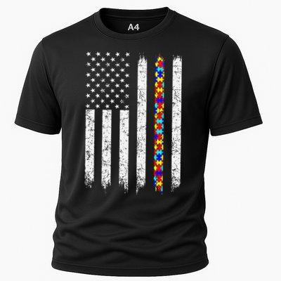 Autism Awareness American Flag Performance Shirt