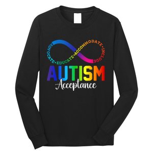 Autism Awareness Acceptance Infinity Symbol Long Sleeve Shirt