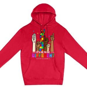 Autism Awareness Acceptance Women Kiid Its Ok To Be Different Premium Pullover Hoodie