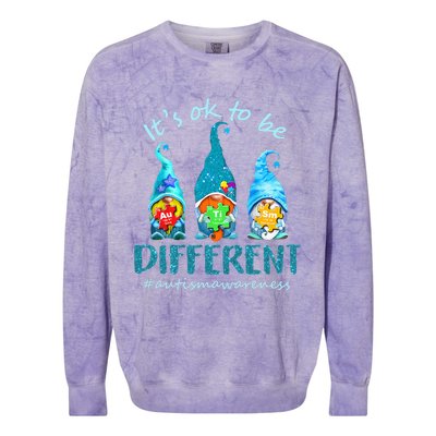 autism awareness acceptance  its ok to be different Colorblast Crewneck Sweatshirt