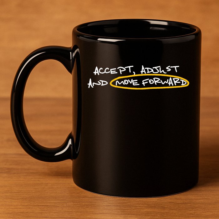 Accept Adjust And Move Forward 11oz C Handle Ceramic Mug