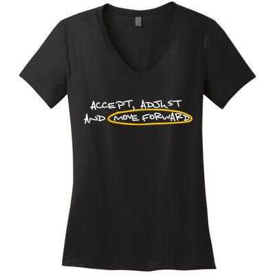 Accept Adjust And Move Forward Women's V-Neck T-Shirt