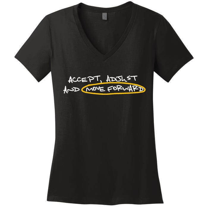 Accept Adjust And Move Forward Women's V-Neck T-Shirt