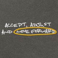 Accept Adjust And Move Forward Cotton Canvas Backpack