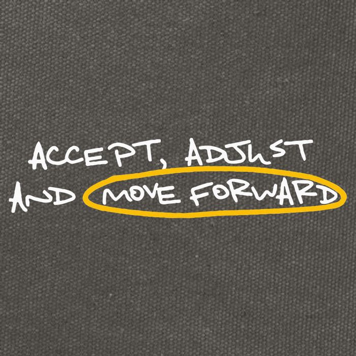 Accept Adjust And Move Forward Cotton Canvas Backpack