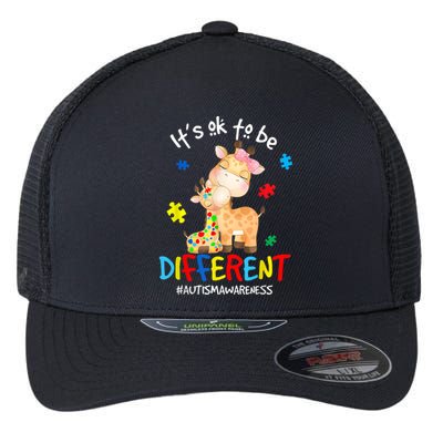 Autism Awareness Acceptance Wo Kid Its Ok To Be Different Flexfit Unipanel Trucker Cap