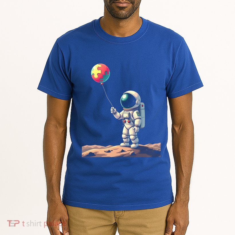 Autism Awareness Astronaut Balloon Gift Tall T-Shirt
