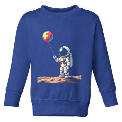 Autism Awareness Astronaut Balloon Gift Toddler Sweatshirt