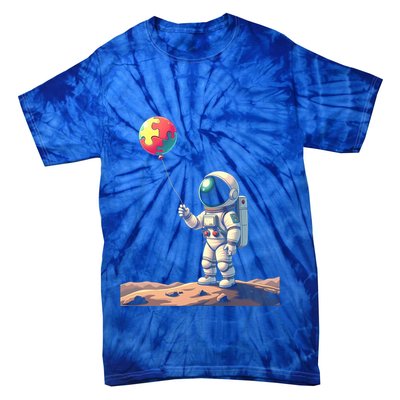 Autism Awareness Astronaut Balloon Gift Tie-Dye T-Shirt