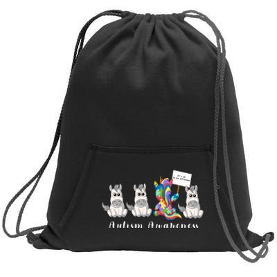 Autism Awareness Sweatshirt Cinch Pack Bag