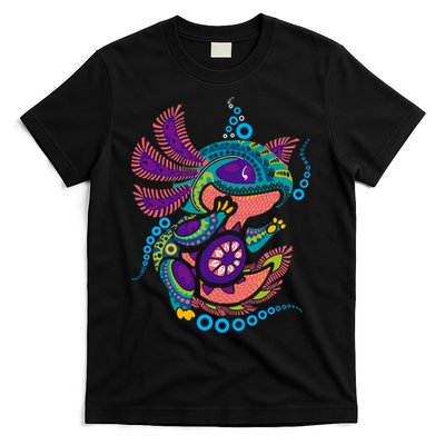 Axolotl Art Aztec Mexican Salamander Mexico Cinco De Mayo T-Shirt
