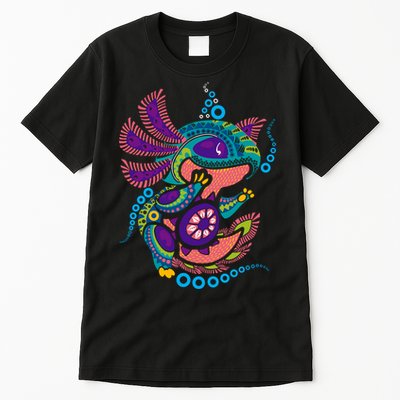 Axolotl Art Aztec Mexican Salamander Mexico Cinco De Mayo Tall T-Shirt