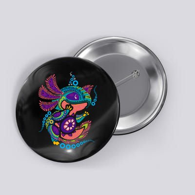 Axolotl Art Aztec Mexican Salamander Mexico Cinco De Mayo Button