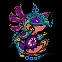 Axolotl Art Aztec Mexican Salamander Mexico Cinco De Mayo 16 in Basic Backpack