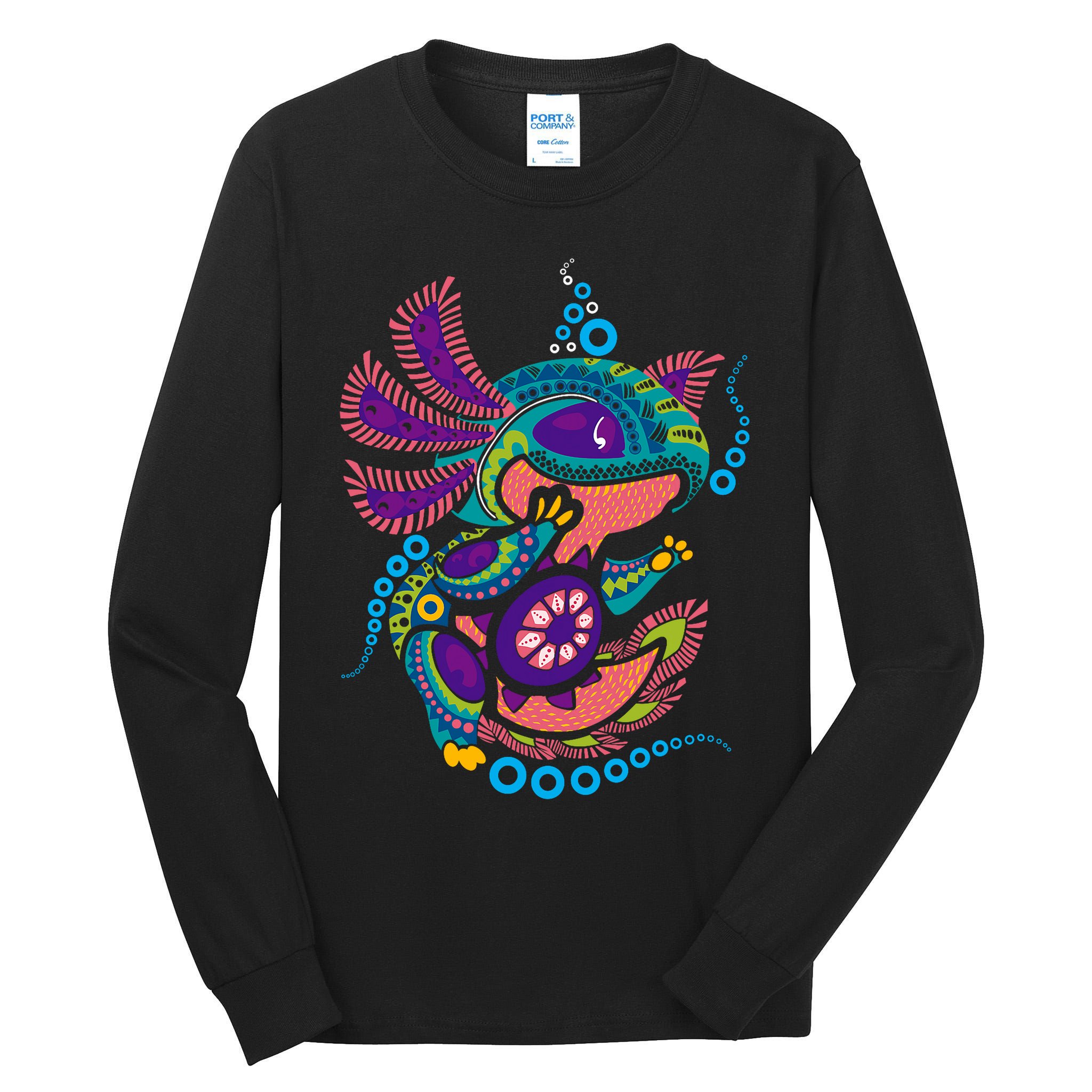 Axolotl Art Aztec Mexican Salamander Mexico Cinco De Mayo Tall Long Sleeve T-Shirt