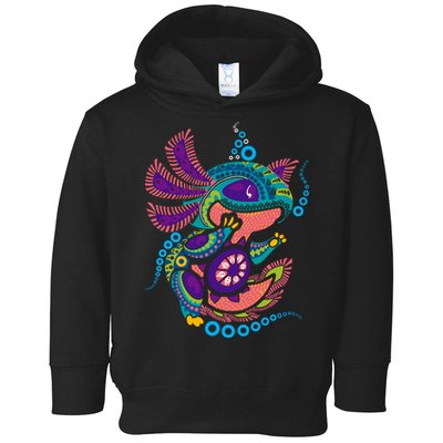 Axolotl Art Aztec Mexican Salamander Mexico Cinco De Mayo Toddler Hoodie