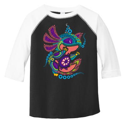 Axolotl Art Aztec Mexican Salamander Mexico Cinco De Mayo Toddler Fine Jersey T-Shirt