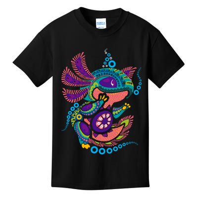 Axolotl Art Aztec Mexican Salamander Mexico Cinco De Mayo Kids T-Shirt