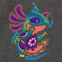 Axolotl Art Aztec Mexican Salamander Mexico Cinco De Mayo Vector Backpack