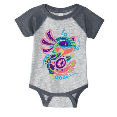 Axolotl Art Aztec Mexican Salamander Mexico Cinco De Mayo Infant Baby Jersey Bodysuit