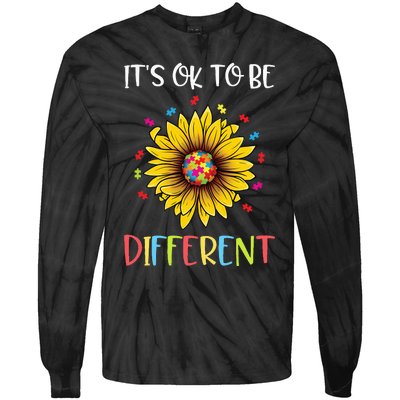 Autism Awareness Advocate It's OK to be Different Autism Tie-Dye Long Sleeve Shirt