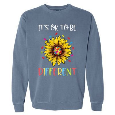 Autism Awareness Advocate It's OK to be Different Autism Garment-Dyed Sweatshirt