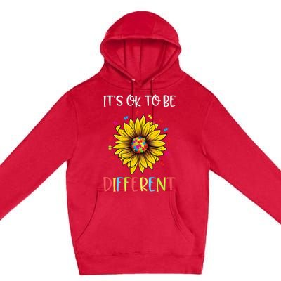 Autism Awareness Advocate It's OK to be Different Autism Premium Pullover Hoodie