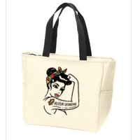 Autism   Autistic Awareness Puzzle Grandma Zip Tote Bag