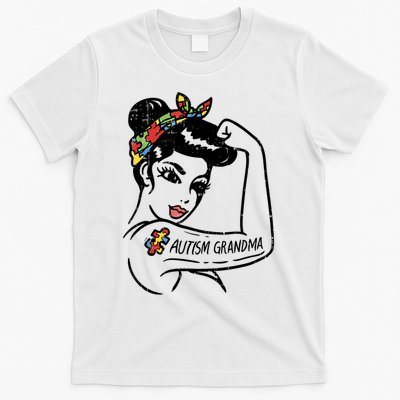 Autism   Autistic Awareness Puzzle Grandma T-Shirt