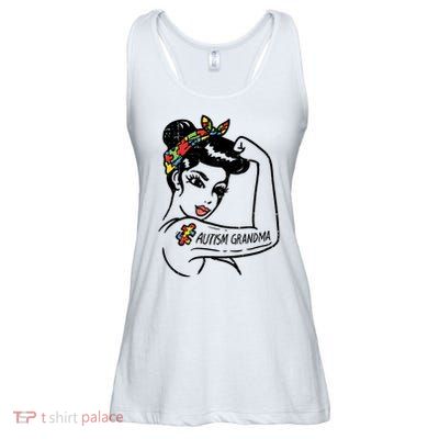 Autism   Autistic Awareness Puzzle Grandma Ladies Essential Flowy Tank