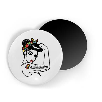 Autism   Autistic Awareness Puzzle Grandma Magnet