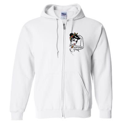 Autism   Autistic Awareness Puzzle Grandma Full Zip Hoodie