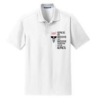 Alpacas Are Awesome LLama Alpaca Apparel Dry Zone Grid Polo