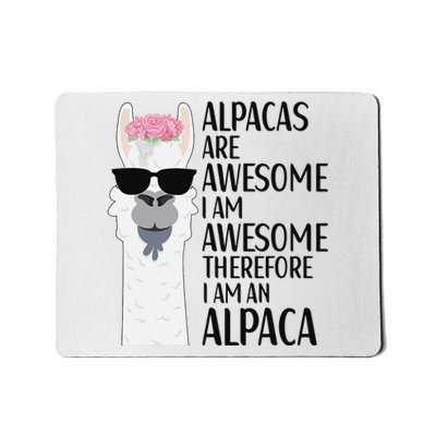 Alpacas Are Awesome LLama Alpaca Apparel Mousepad