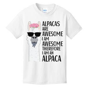 Alpacas Are Awesome LLama Alpaca Apparel Kids T-Shirt