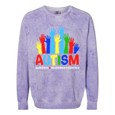 April Autism Awareness Month Acceptance Gift Colorblast Crewneck Sweatshirt