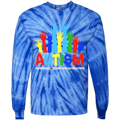 April Autism Awareness Month Acceptance Gift Tie-Dye Long Sleeve Shirt