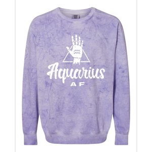 Aquarius Af / Aquarius Birthday Month Astrology And Zodiac Gift Colorblast Crewneck Sweatshirt