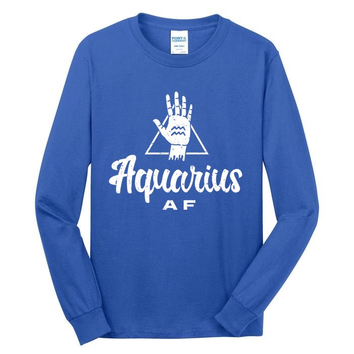 Aquarius Af / Aquarius Birthday Month Astrology And Zodiac Gift Tall Long Sleeve T-Shirt