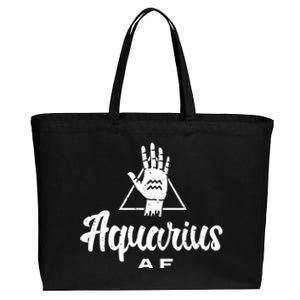 Aquarius Af / Aquarius Birthday Month Astrology And Zodiac Gift Cotton Canvas Jumbo Tote