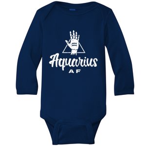 Aquarius Af / Aquarius Birthday Month Astrology And Zodiac Gift Baby Long Sleeve Bodysuit